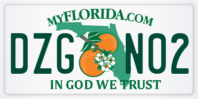 FL license plate DZGN02