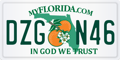 FL license plate DZGN46
