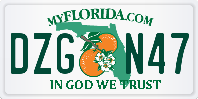 FL license plate DZGN47