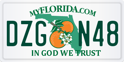 FL license plate DZGN48