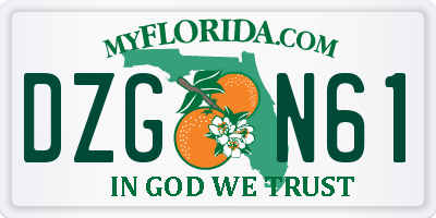 FL license plate DZGN61