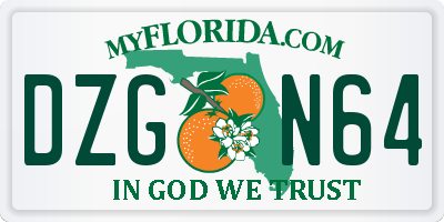 FL license plate DZGN64