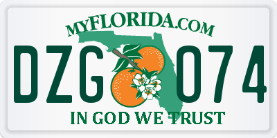 FL license plate DZGO74