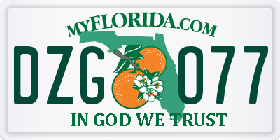 FL license plate DZGO77