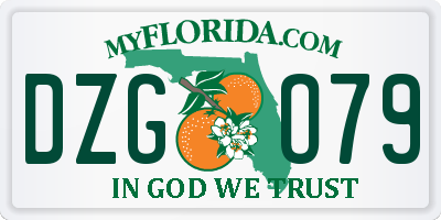 FL license plate DZGO79