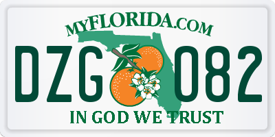 FL license plate DZGO82