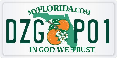 FL license plate DZGP01