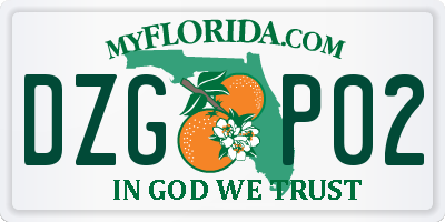 FL license plate DZGP02