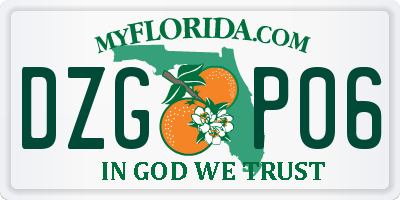 FL license plate DZGP06