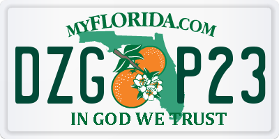 FL license plate DZGP23