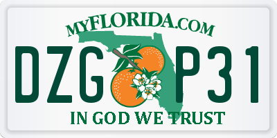 FL license plate DZGP31
