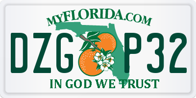 FL license plate DZGP32