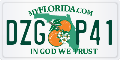FL license plate DZGP41