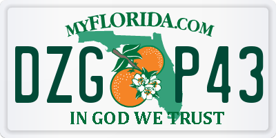 FL license plate DZGP43