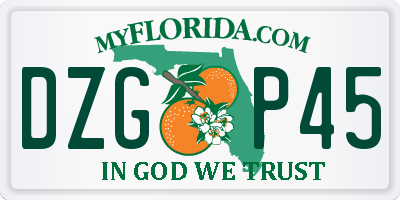 FL license plate DZGP45