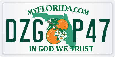 FL license plate DZGP47
