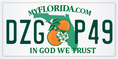 FL license plate DZGP49