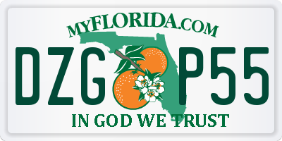 FL license plate DZGP55