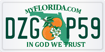 FL license plate DZGP59