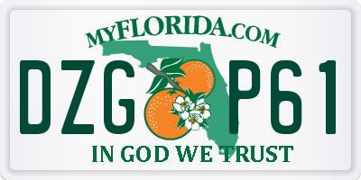 FL license plate DZGP61
