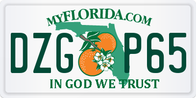 FL license plate DZGP65
