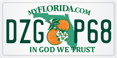 FL license plate DZGP68