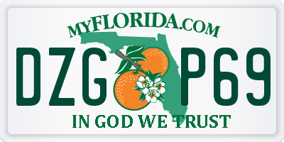 FL license plate DZGP69