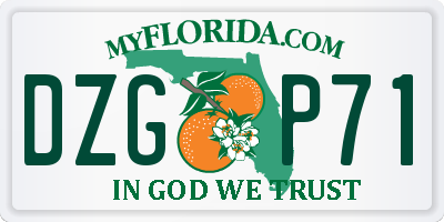 FL license plate DZGP71