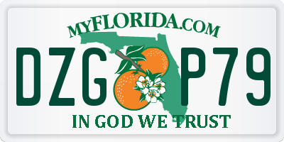 FL license plate DZGP79