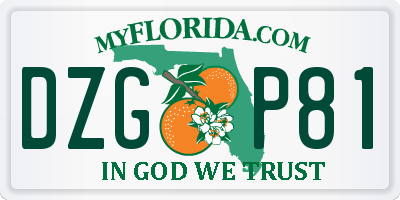 FL license plate DZGP81