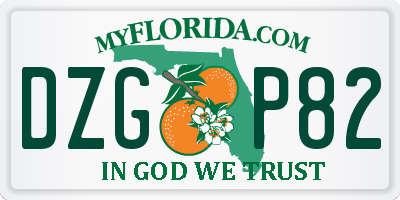 FL license plate DZGP82