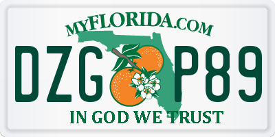 FL license plate DZGP89