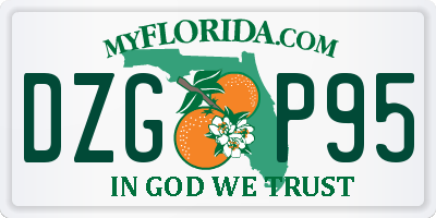 FL license plate DZGP95