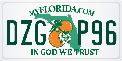 FL license plate DZGP96