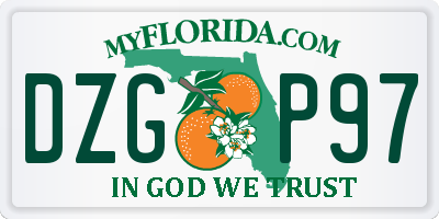 FL license plate DZGP97