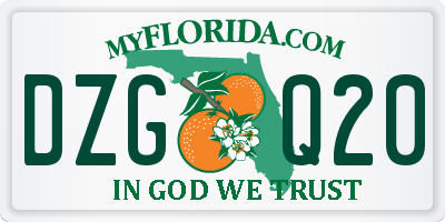 FL license plate DZGQ20