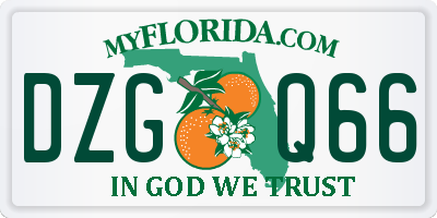 FL license plate DZGQ66
