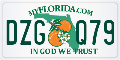 FL license plate DZGQ79