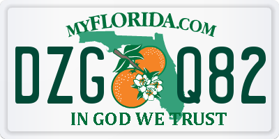 FL license plate DZGQ82