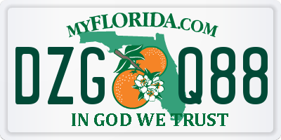 FL license plate DZGQ88