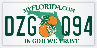 FL license plate DZGQ94