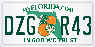 FL license plate DZGR43