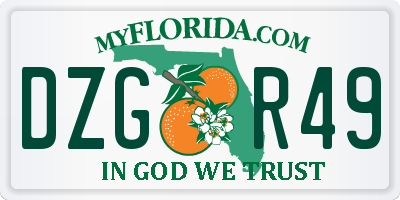 FL license plate DZGR49