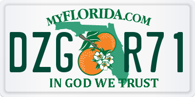 FL license plate DZGR71