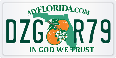 FL license plate DZGR79