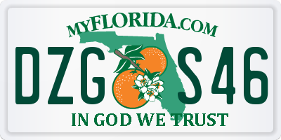 FL license plate DZGS46