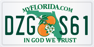 FL license plate DZGS61