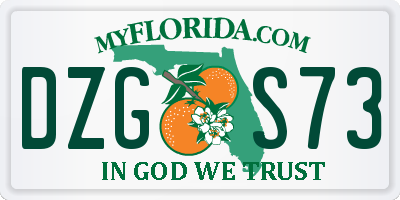 FL license plate DZGS73