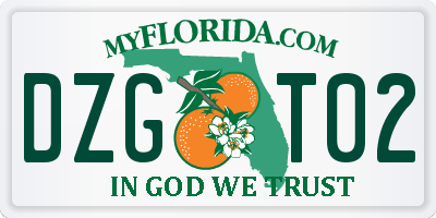 FL license plate DZGT02