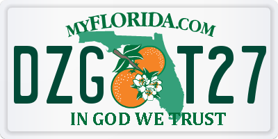 FL license plate DZGT27
